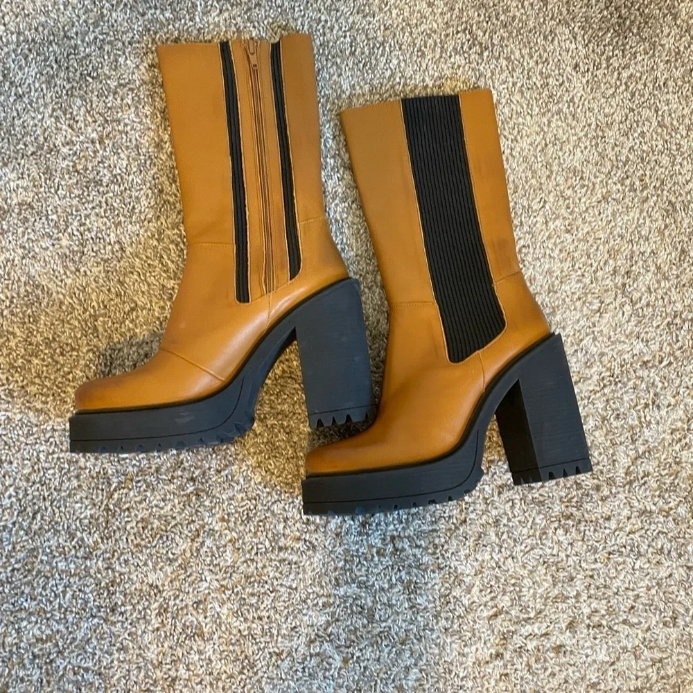 Free People Tristan Chelsea Boot Platform Lug chunky size 39